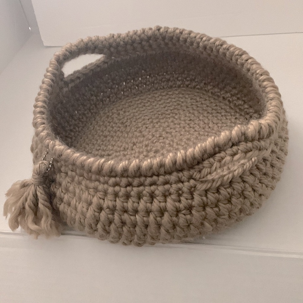 HANDMADE Medium Crocheted Basket